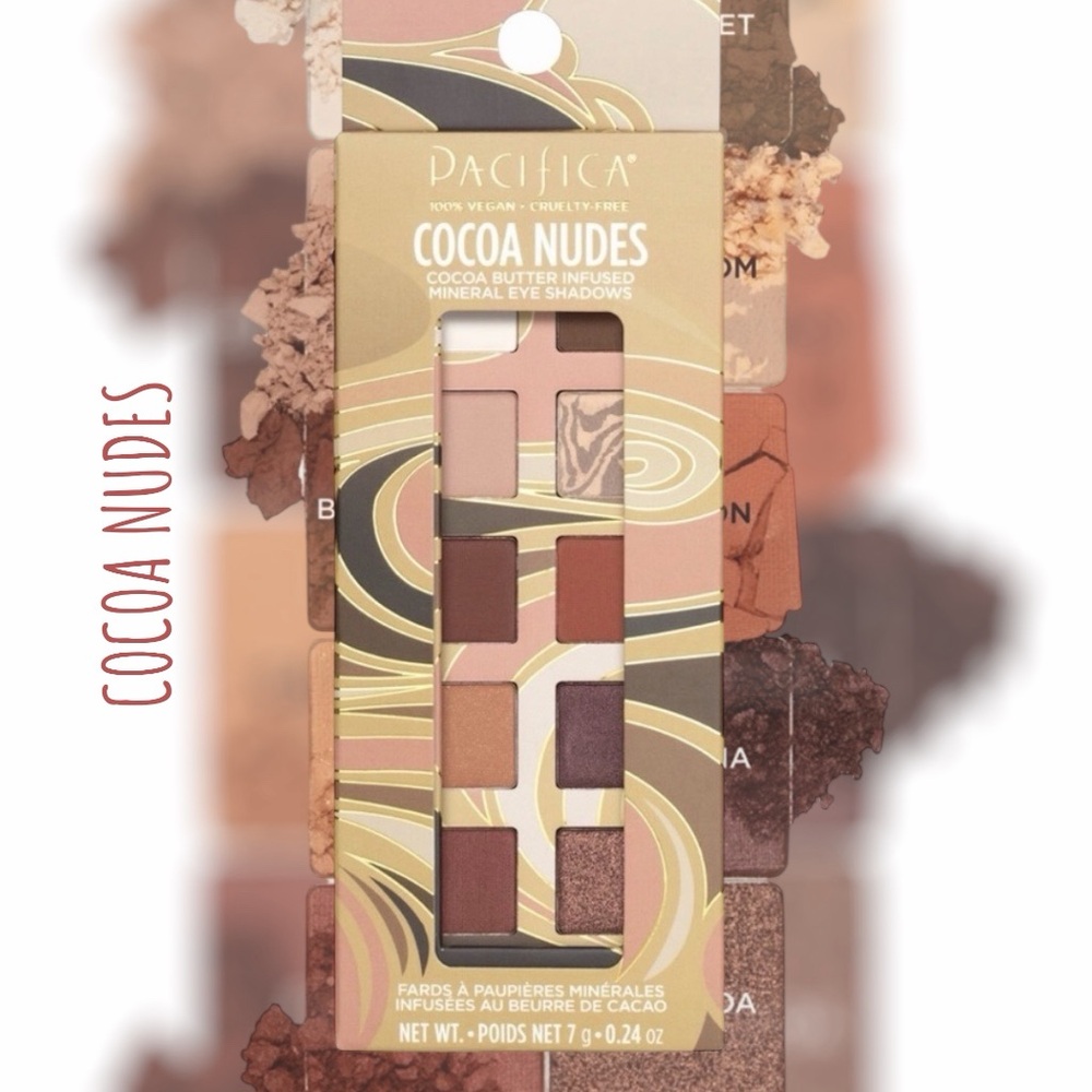 Pacifica Cocoa Nudes Cocoa Butter Infused Mineral Eyeshadow Palette NIB